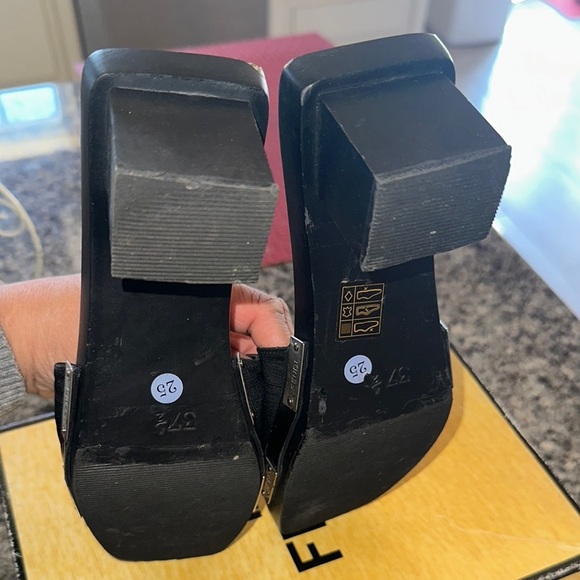 Fendi Black Slide Sandals - Picture 5 of 9